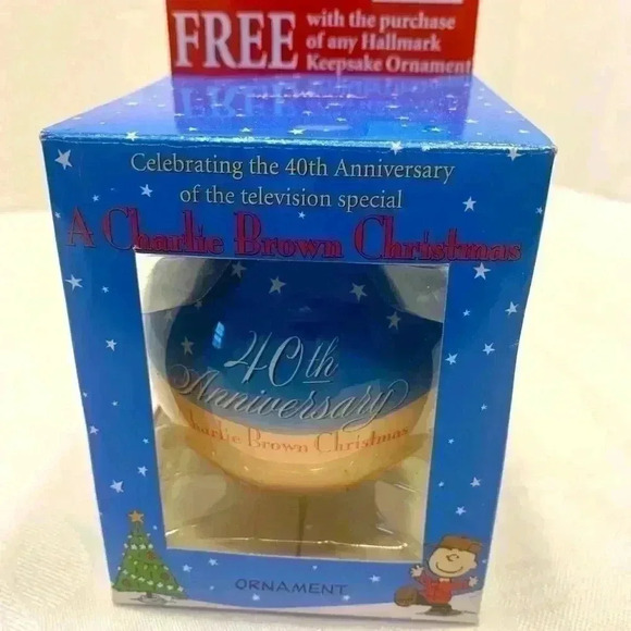Hallmark Other - Hallmark ornament Charlie Brown Christmas 40th anniversary bulb in box